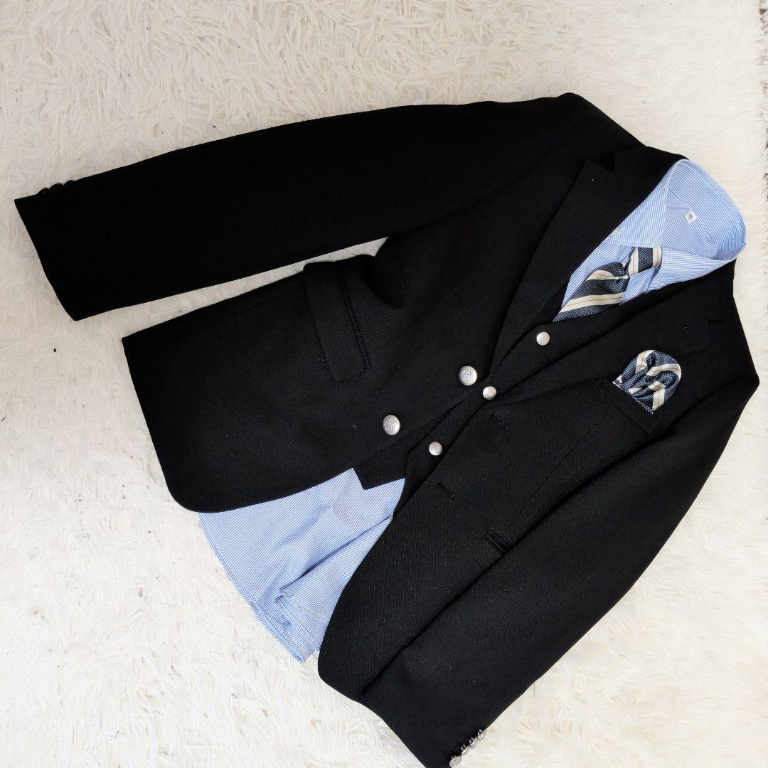 【極美品】ワンダーファクトリー スーツ 6点セット　ベスト　卒服　黒　160cm