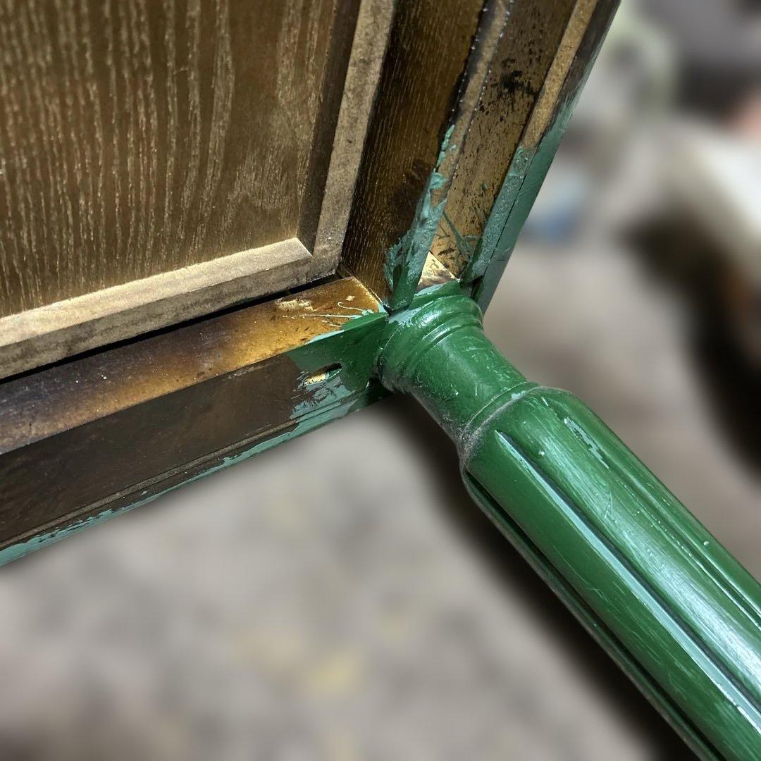 ヴィンテージ アメリカンデスク 机 レトロ 蚤の市 アンティーク 店舗什器 緑