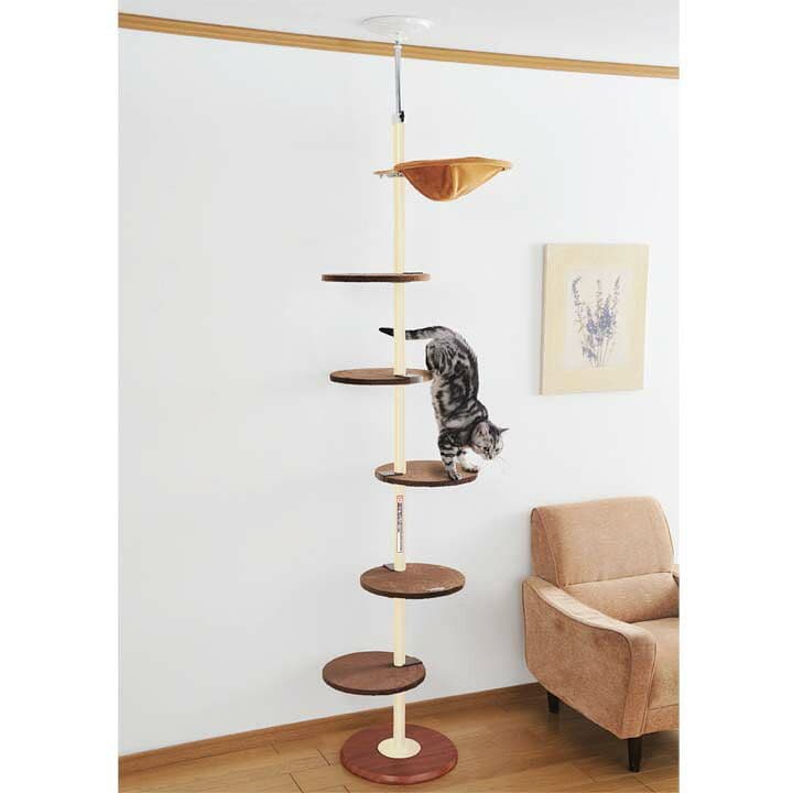 【未使用】定価21800円/突っ張り型キャットタワー 220-265cm