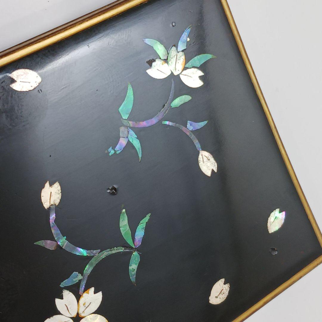 Y2447-6 長崎螺鈿 青貝蒔絵 三段重箱 共箱　う