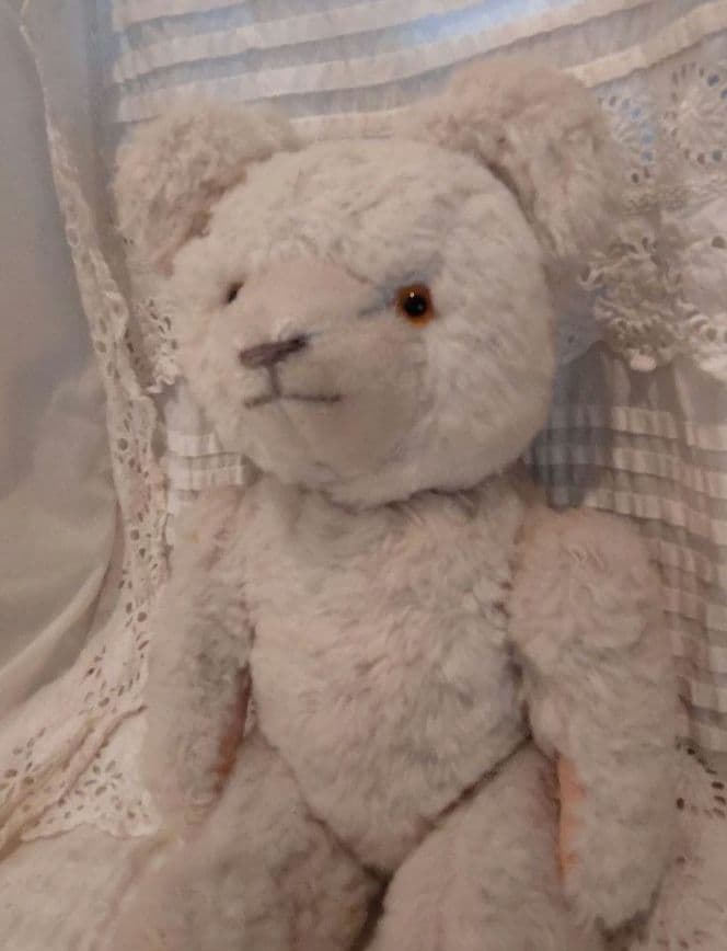 ビンテージ ホワイトベア 30cm