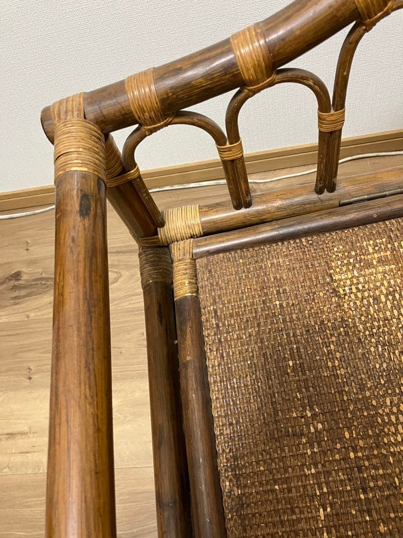 ラタン ヴィンテージ アンティーク ベンチチェスト 籐 ソファ アジアン家具