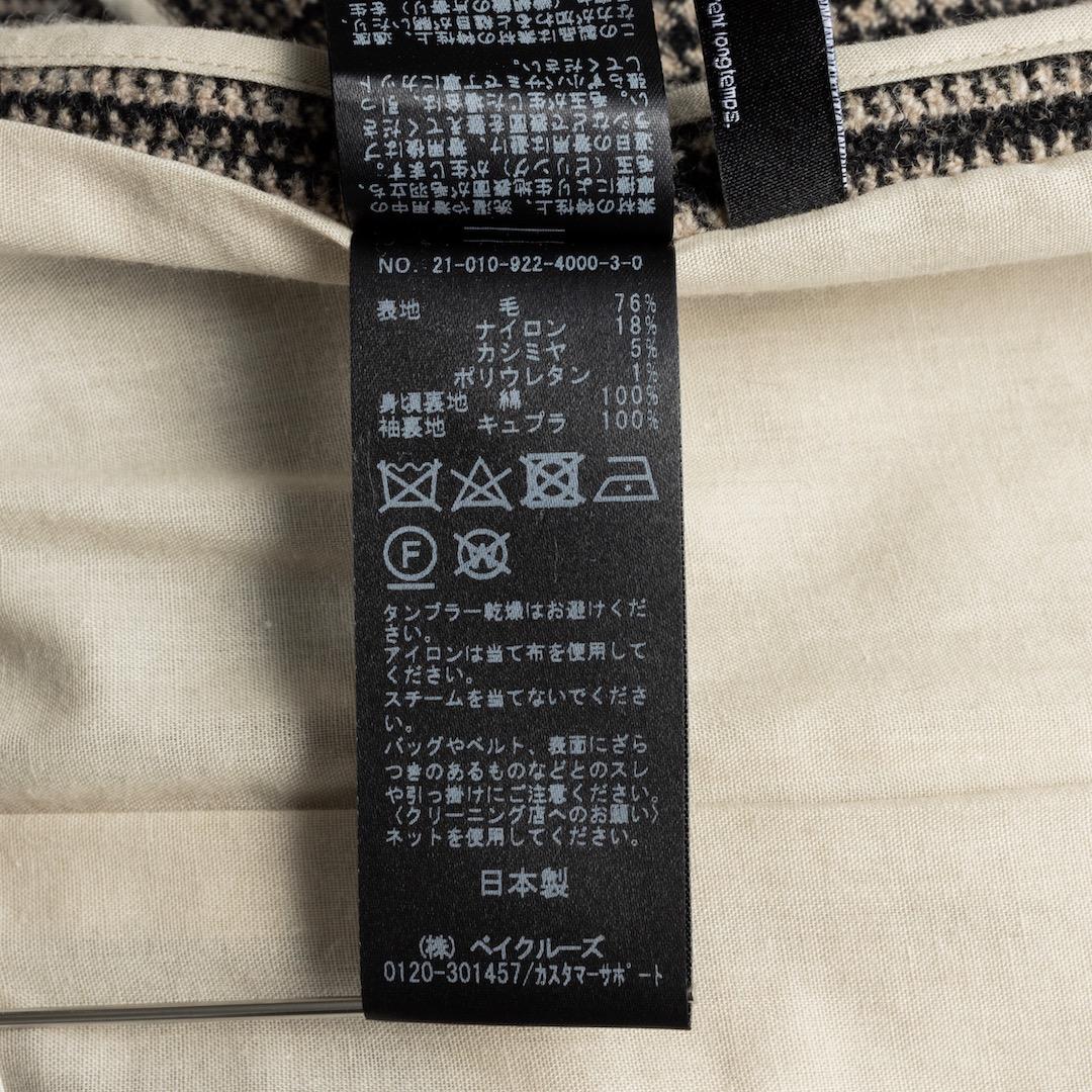 Plage プラージュ GIRL チェック W ジャケット 38 ウール