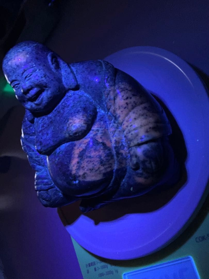 ラピスラズリ 布袋様　彫刻像　七福神