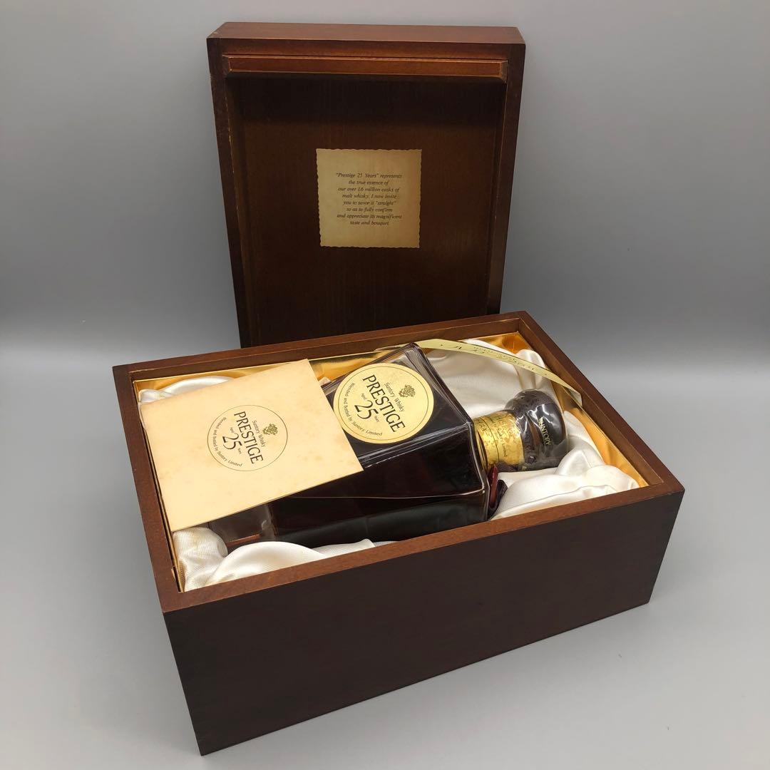 希少木箱入り未開封サントリーウイスキープレステージ25年ビンテージ古酒