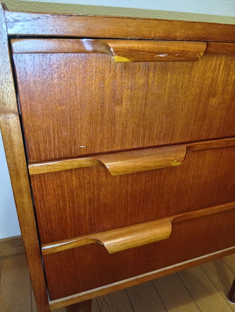 北欧ヴィンテージ　チェスト　3段　北欧ヴィンテージ家具　8/8〜8/11発送不可