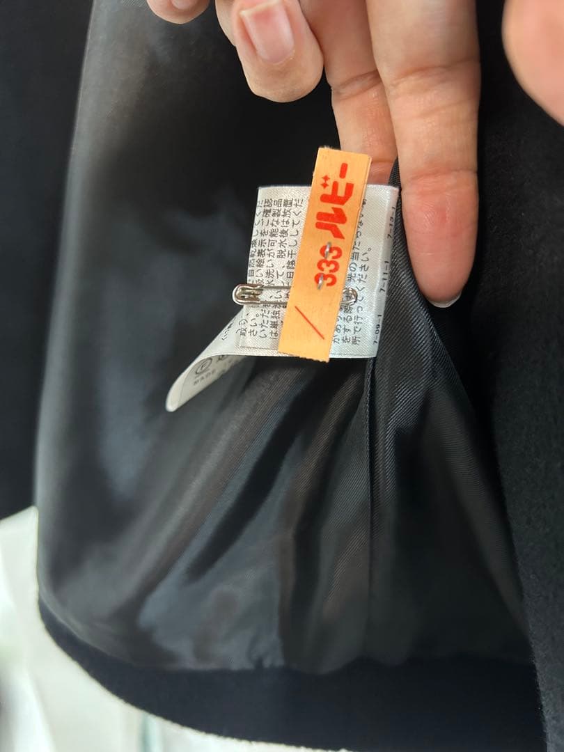 スーパー140ビーバーノーカラーショートコート⭐︎ブラック38⭐︎