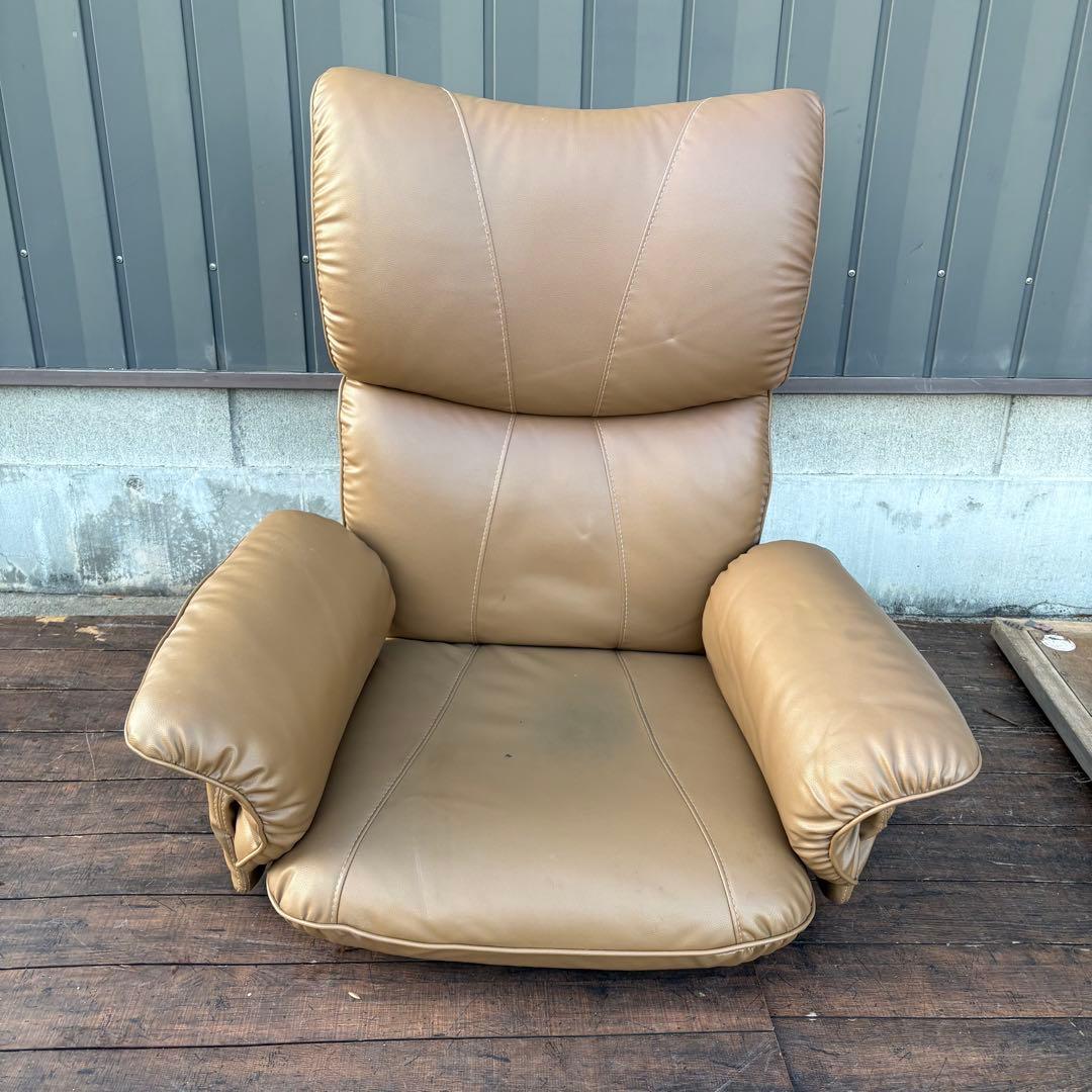 リクライニング座椅子 リラックスチェア アームチェア 大型 ハイバック 回転式