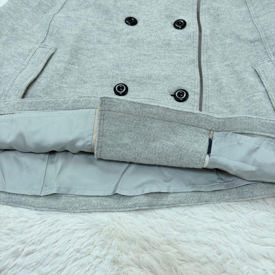 美品✨バーバリーロンドン　ケープコート　ポンチョ　ウール　Aライン　フリー