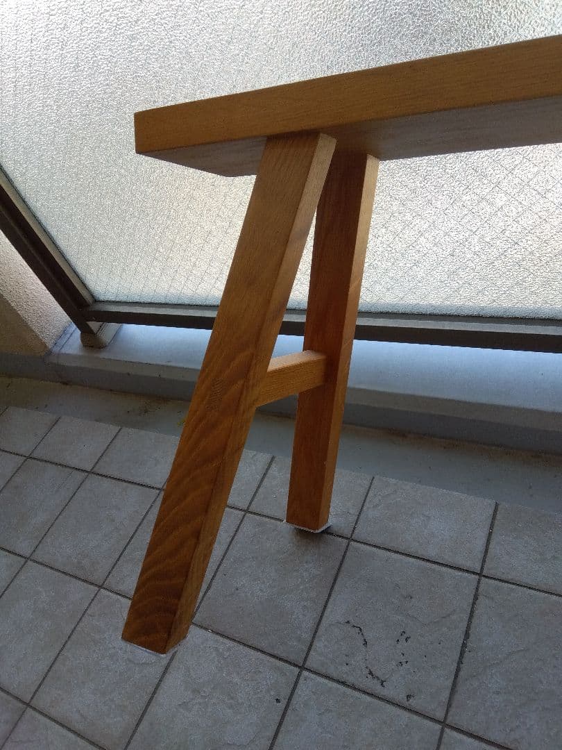 無印良品　長椅子　スツール　長さ100cm　オーク材