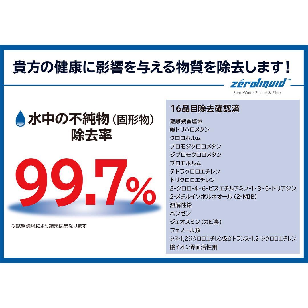 ☆ＺＥＲＯピッチャー ６層浄水フィルター搭載 素材の味を引き立てる