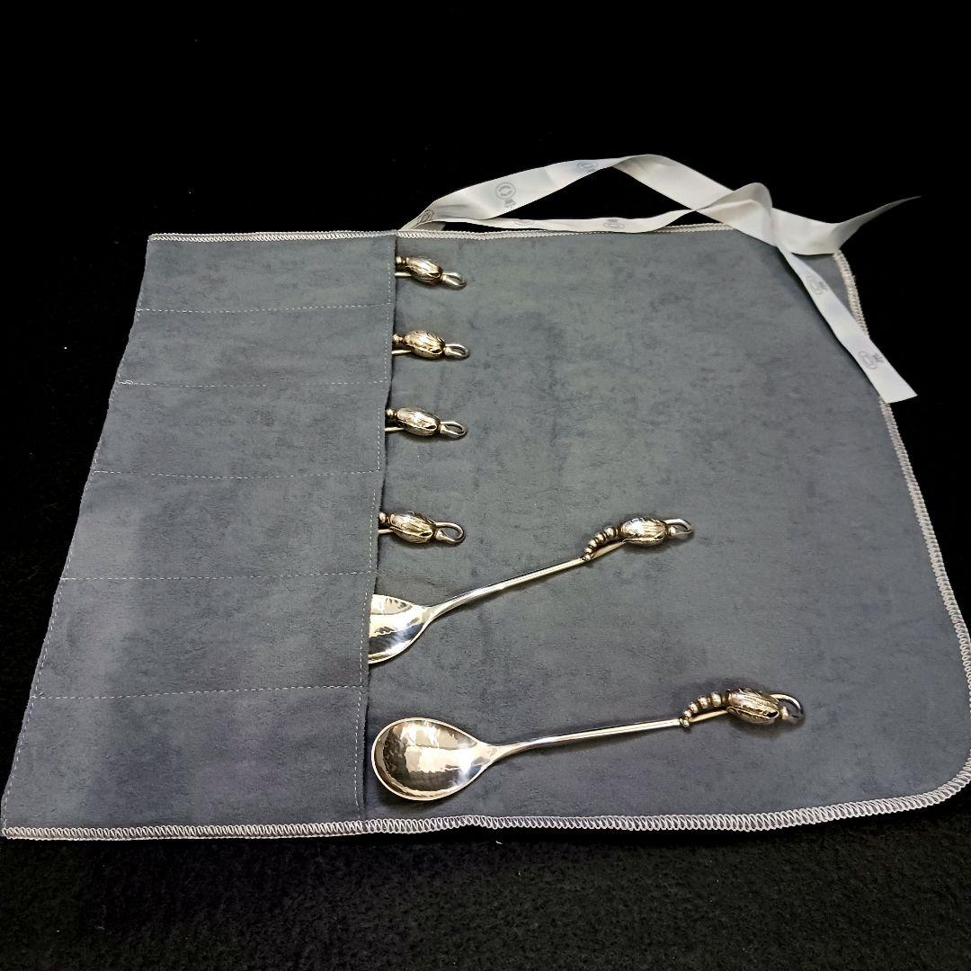 Y2126 ジョージジェンセン ブロッサム スプーン6本 シルバー925　ma