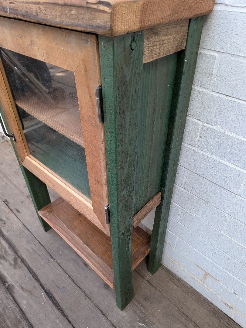 古材かざり棚　グリーン