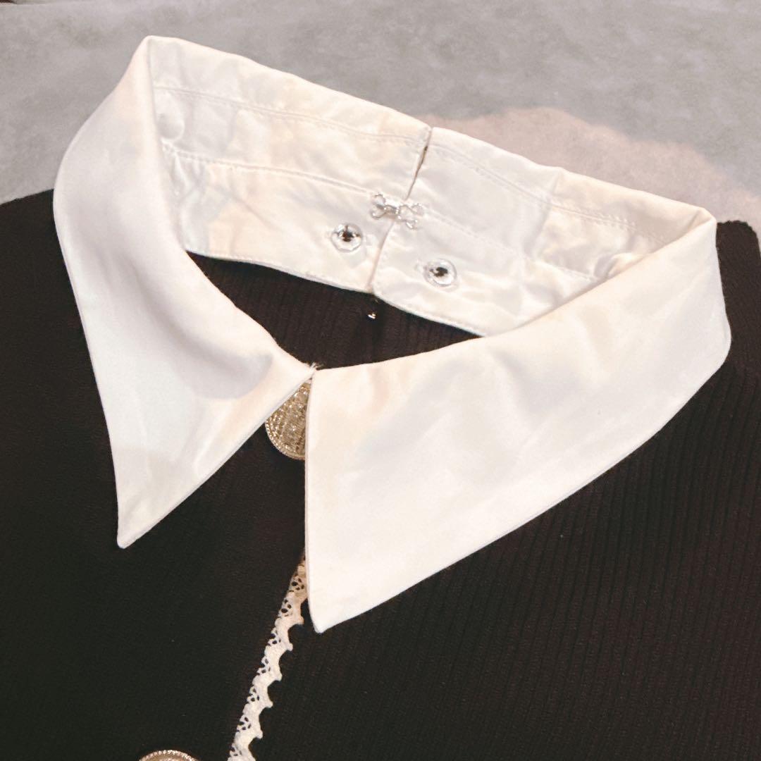 【新品】 アプワイザーリッシェ 衿付2way ニットワンピース