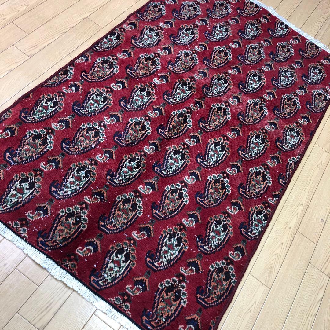 ペルシャ絨毯 ヴィンテージラグ 143×86cm 手織り オールドpersia