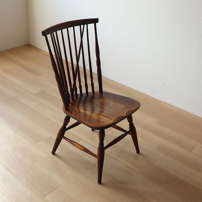 アンティーク 北海道民芸 チェア 小イス カバサクラ材 古家具 無垢材