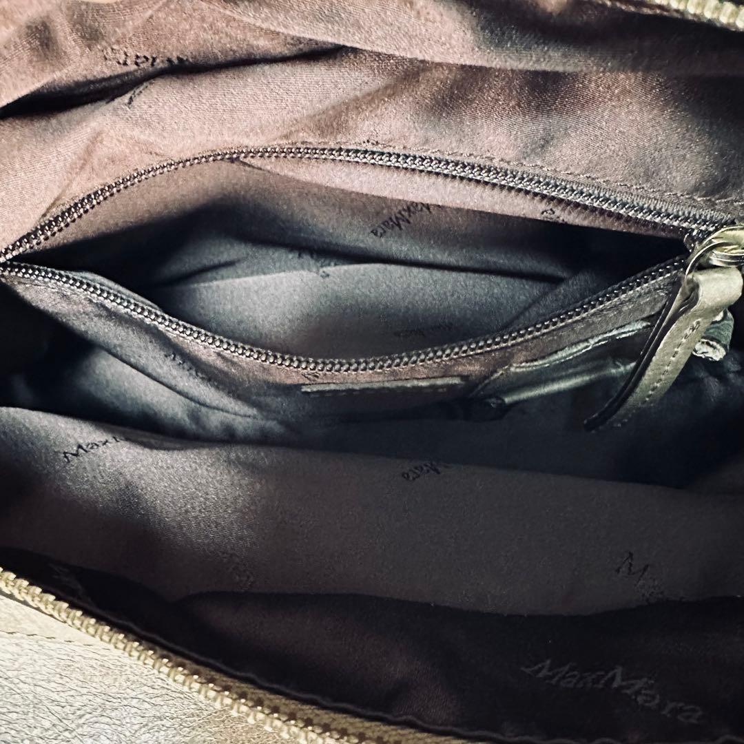 MaxMara Leather handbag ミニボストン LogoPlate