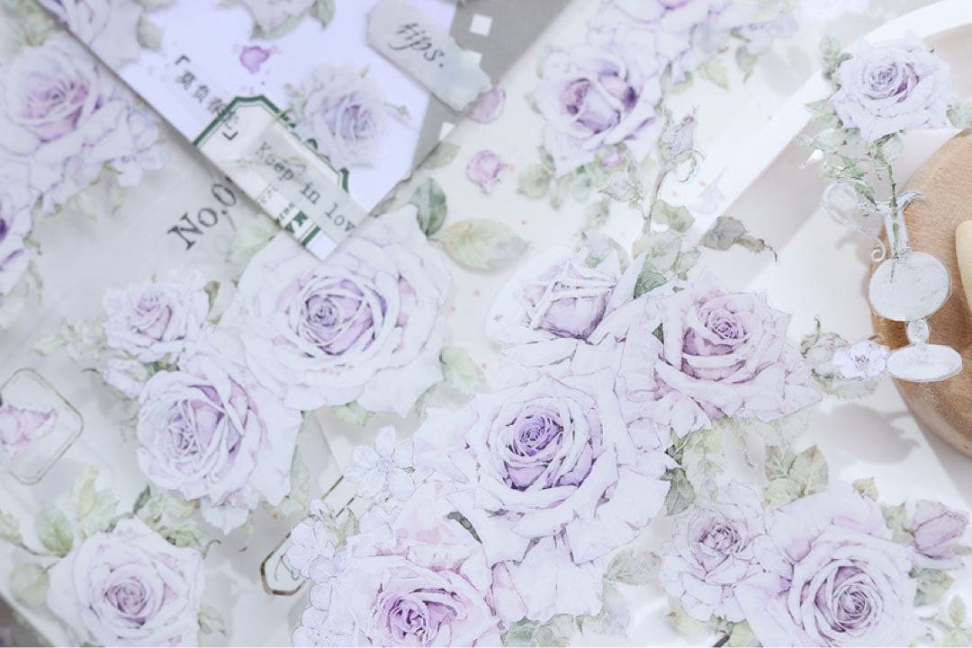 小白家文創《紫雾》海外マスキングテープ　マステ 【1812】