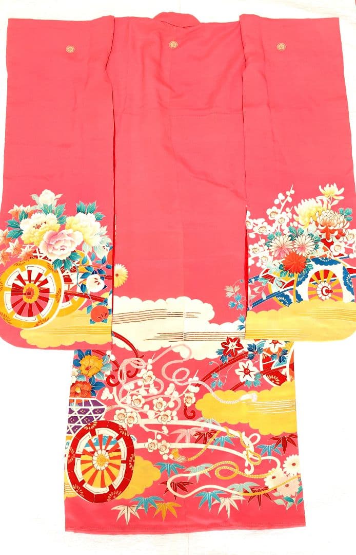 七五三　７歳　お祝い　アンティーク着物　大正ロマン