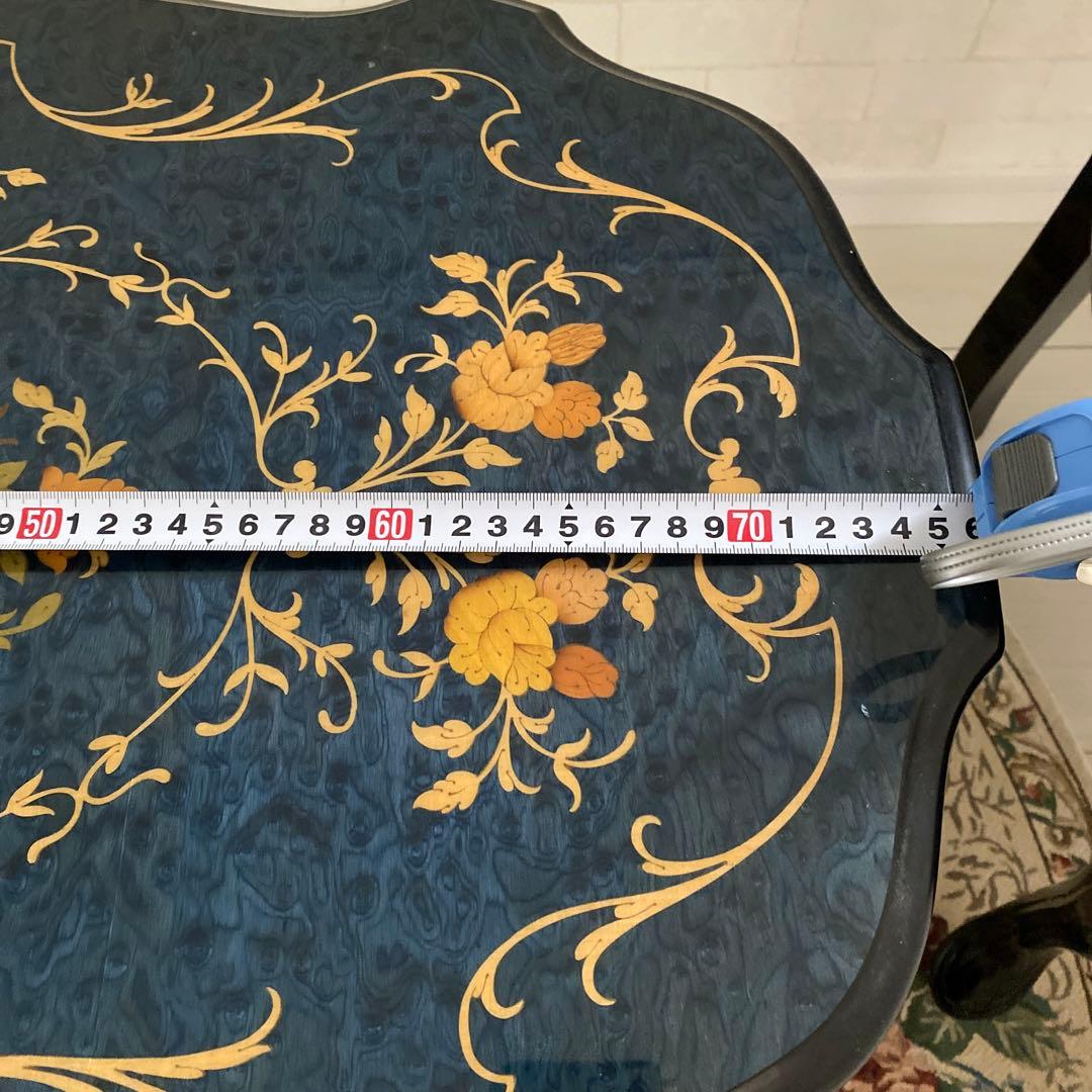 ❤️イタリア家具　ドマン　ブルー象嵌テーブル