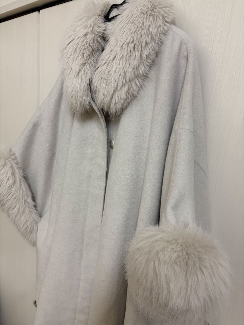 SNIDEL スナイデル ファー付きミドルケープコート