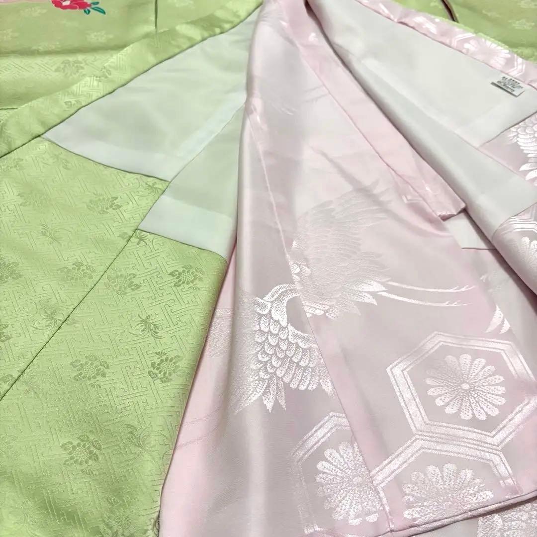 【新品】手書き京友禅 金駒刺繍入り 正絹 日本製 お宮参り 産着