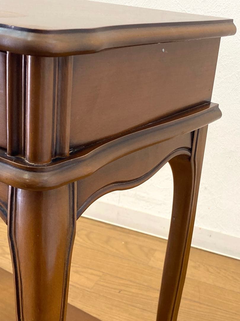 アンティーク調 サイドテーブル 飾り棚 コンソール 花台 猫脚 インテリア