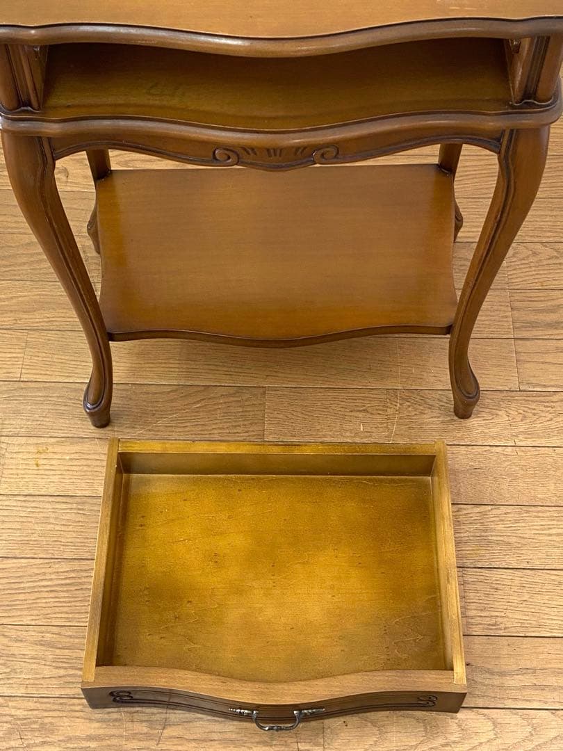 アンティーク調 サイドテーブル 飾り棚 コンソール 花台 猫脚 インテリア