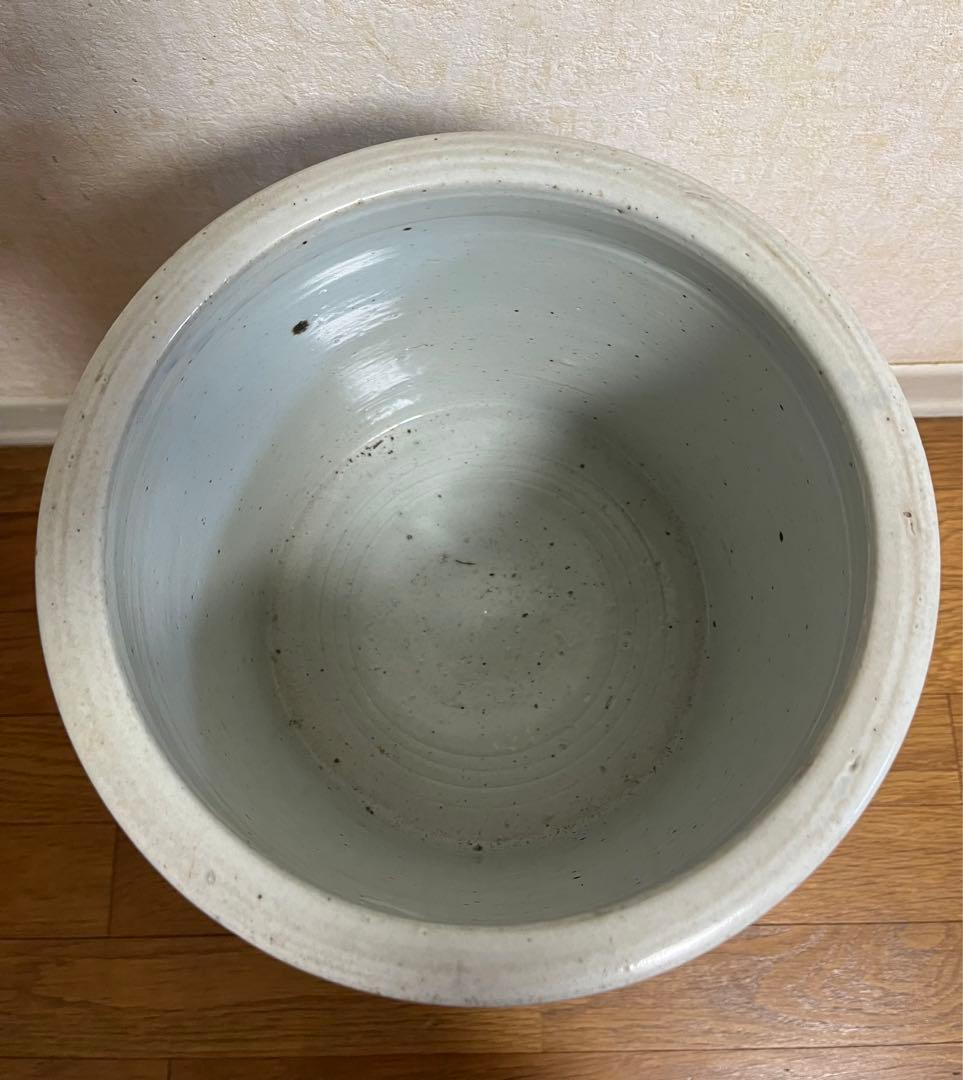 中国清代染付鉢　特大　香炉　筆立　昇龍　縁起物　運気上昇