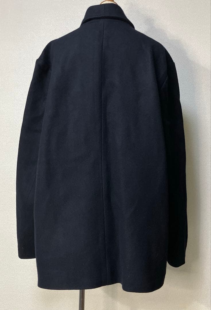 カラクkarakuダブルブレストショールカラーピーコート ビジネス カジュアル