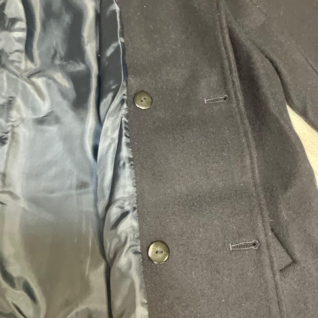 カラクkarakuダブルブレストショールカラーピーコート ビジネス カジュアル