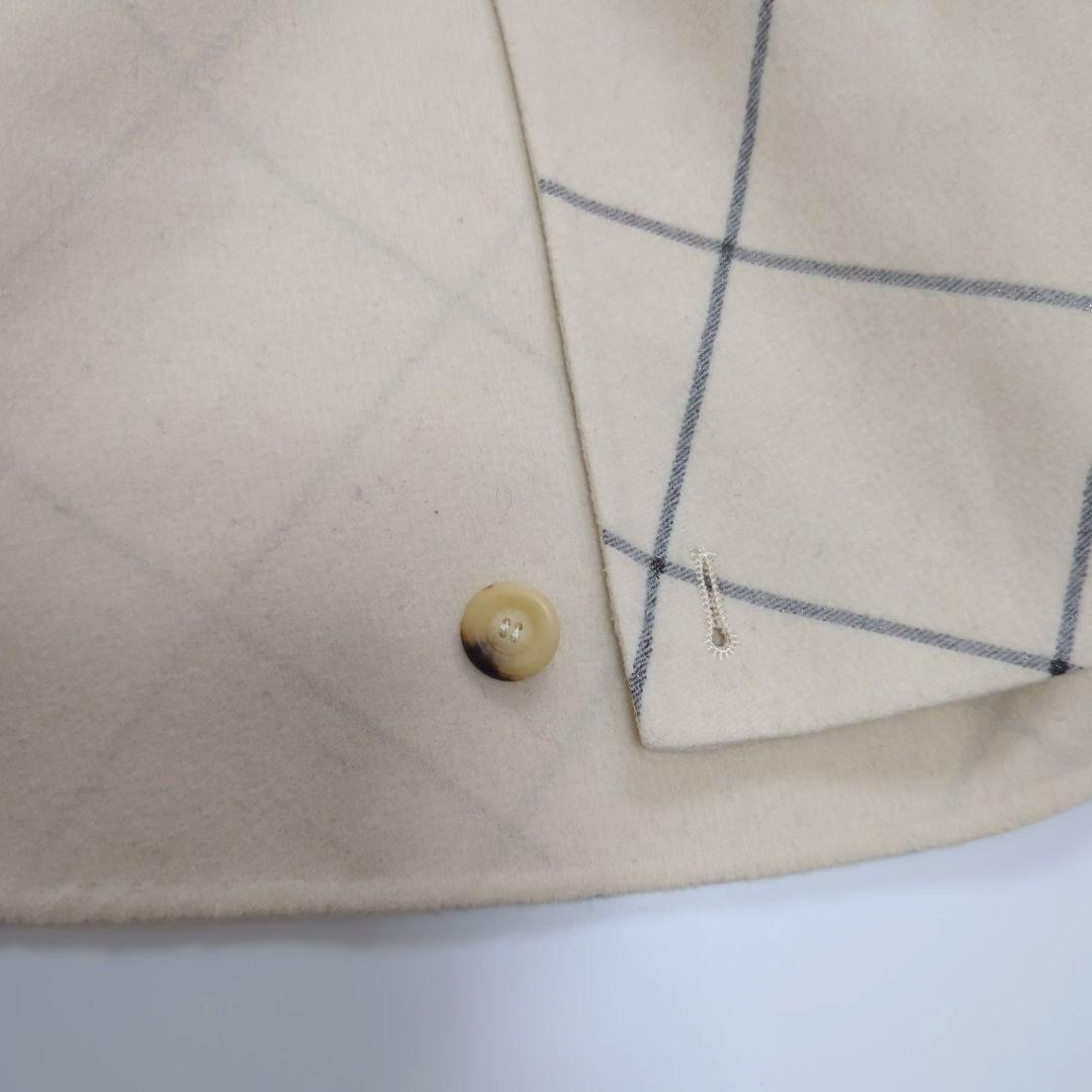 希少✨2way✨CELINE カシミア混 ポンチョ ケープ ブロックチェック