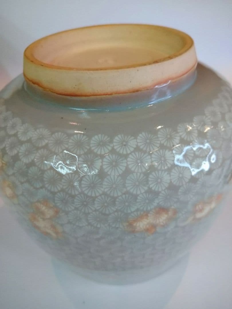 【茶道具】芋頭三島　水指　高台寺窯　森里陶楽造