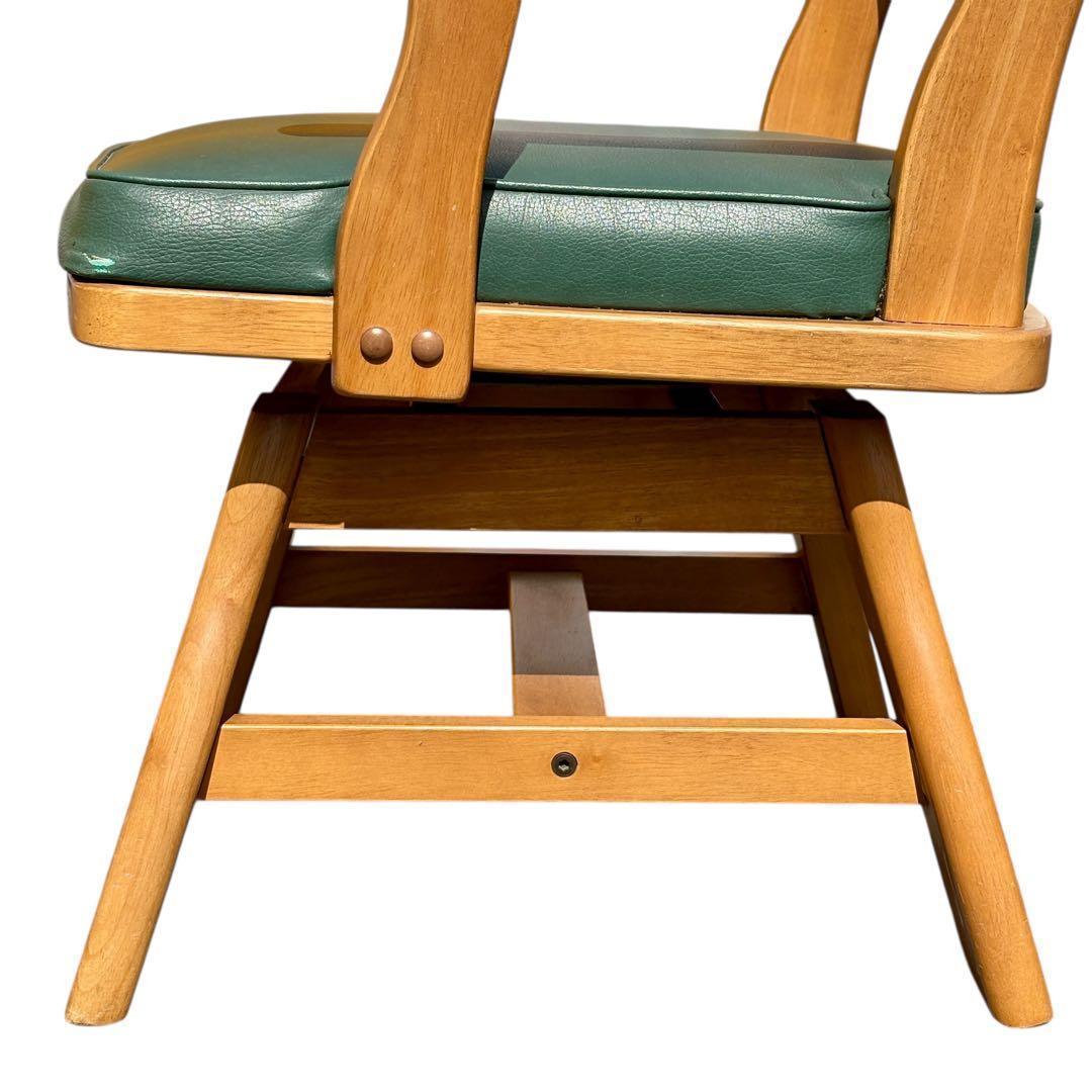 【週末セール】カリモク ダイニングチェア RUSTIC 回転椅子 肘掛け付