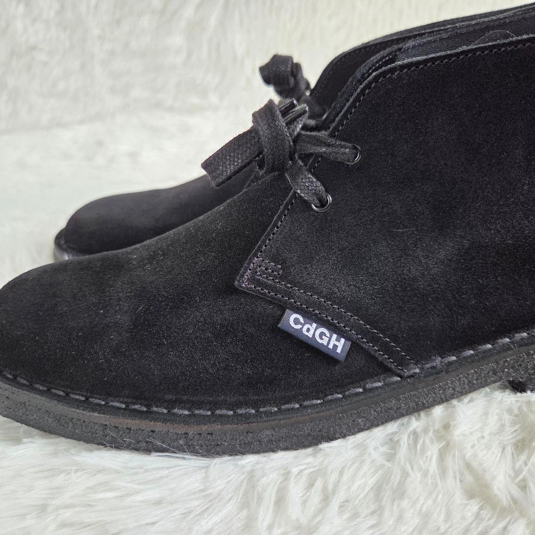 COMME des GARCONS　ブラック スエード チャッカブーツ　27