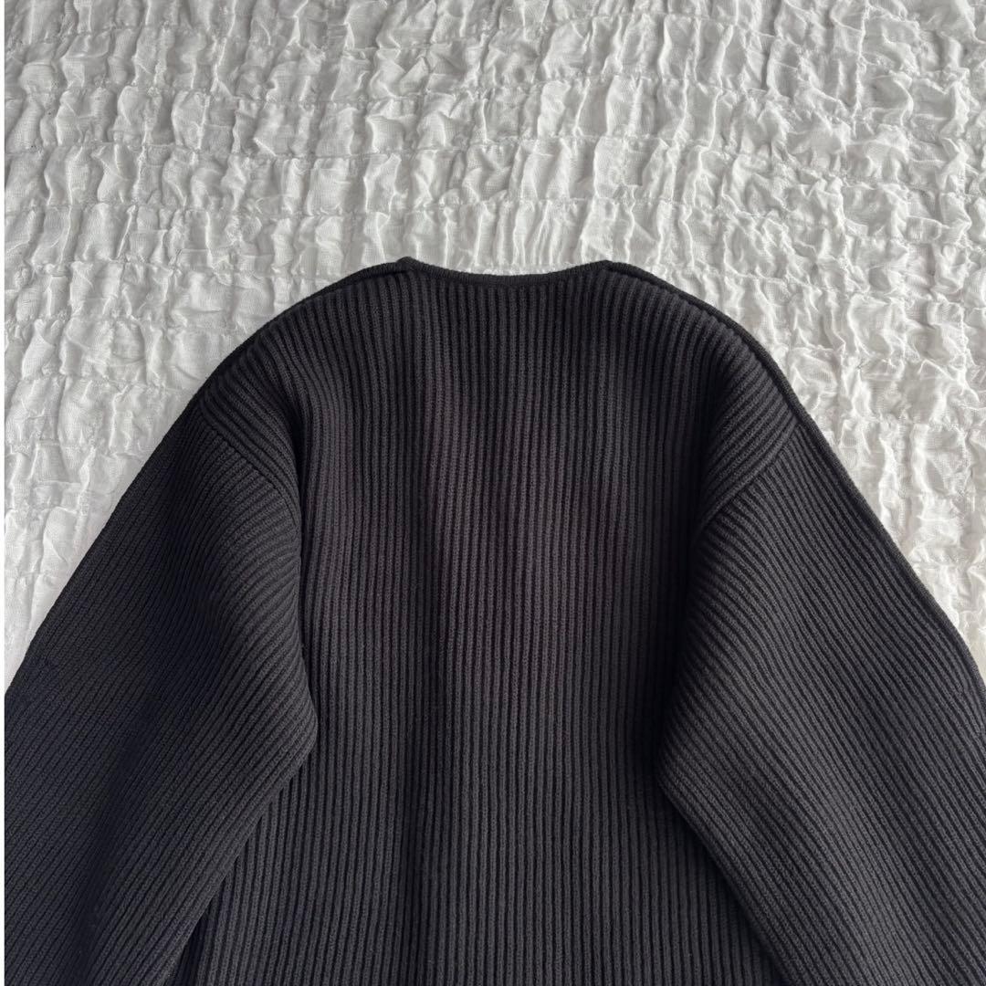 【美品】 H BEAUTY&YOUTH ウールナイロンリブカーディガン