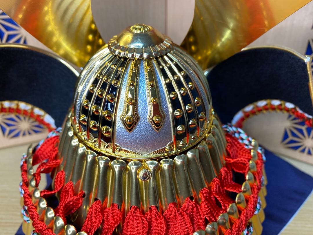 五月人形　兜飾り白木収納セット・コンパクトサイズ