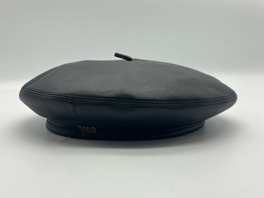 ディオール レザー ビー ベレー帽 レディース ブラック ゴールド