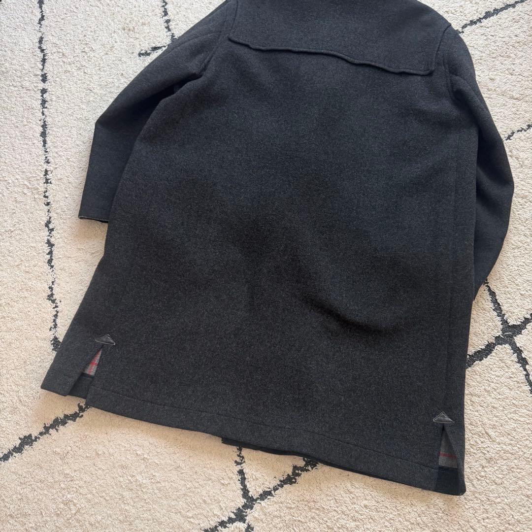 burberrys ダッフルコート　カシミヤ混　ロング　ノバチェック　グレー　L