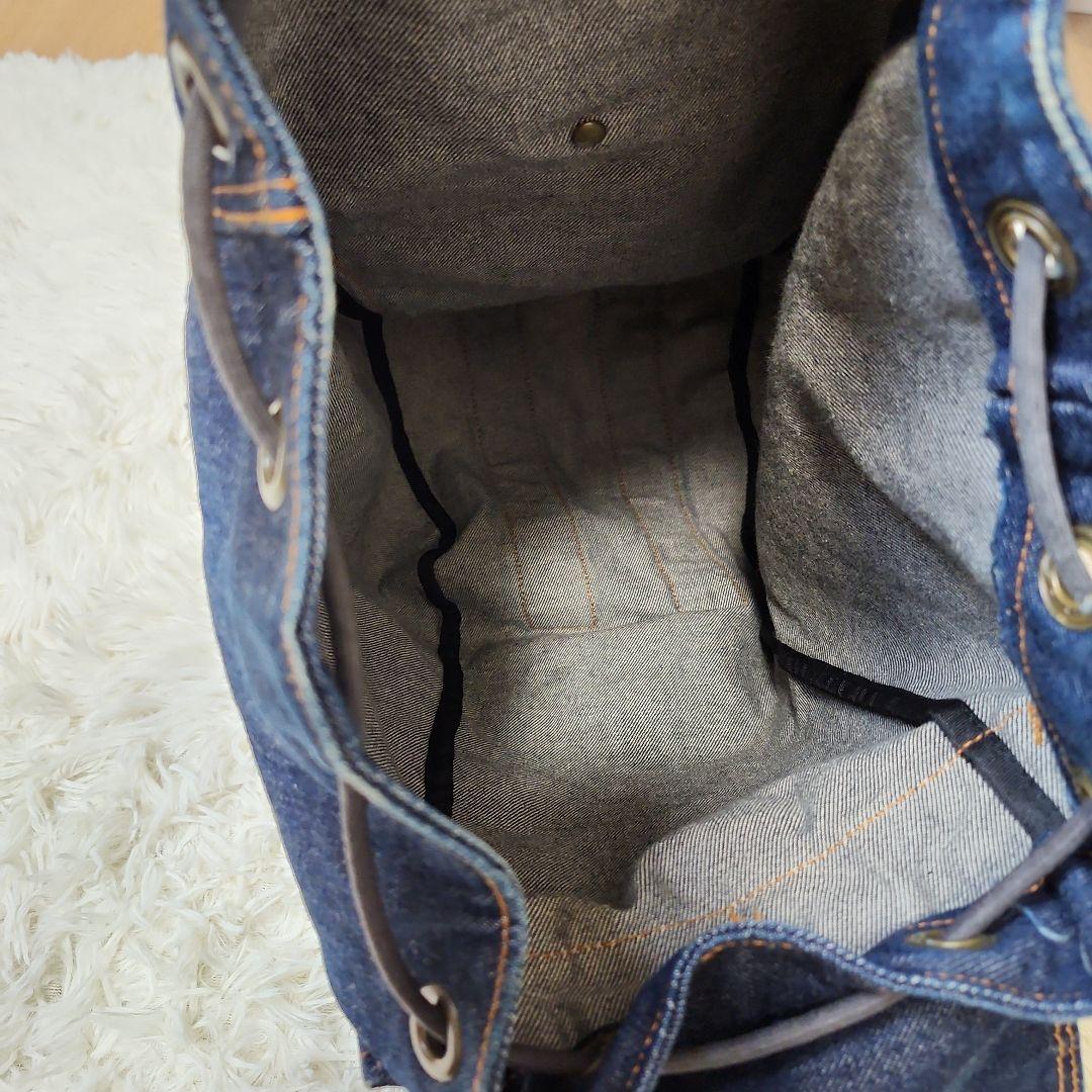 【レア美品】EVISU 希少タグ　デニムリュック カモメ