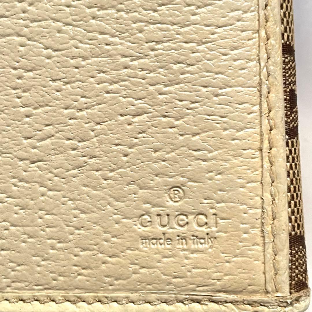 グッチ　長財布　GGキャンバス　ロゴプレート　Wホック　0111-①