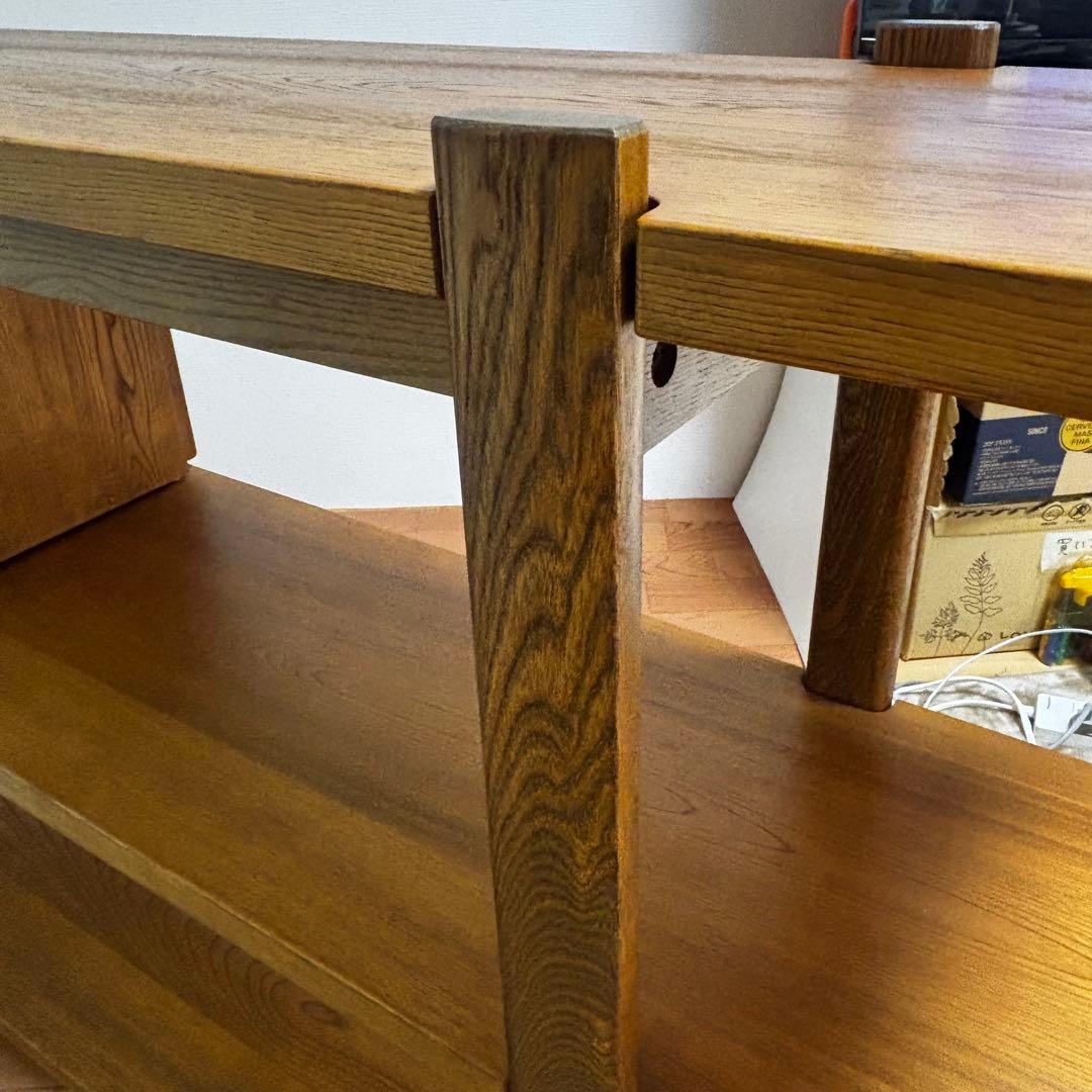 カリモク karimoku 和モダン　引き出し付　飾り棚　シェルフ　135cm