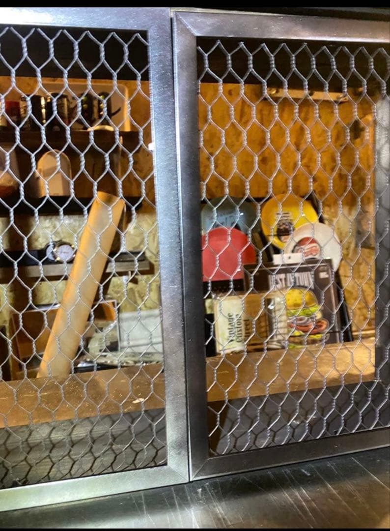 照明付き　収納棚　アメリカン　インダストリアル