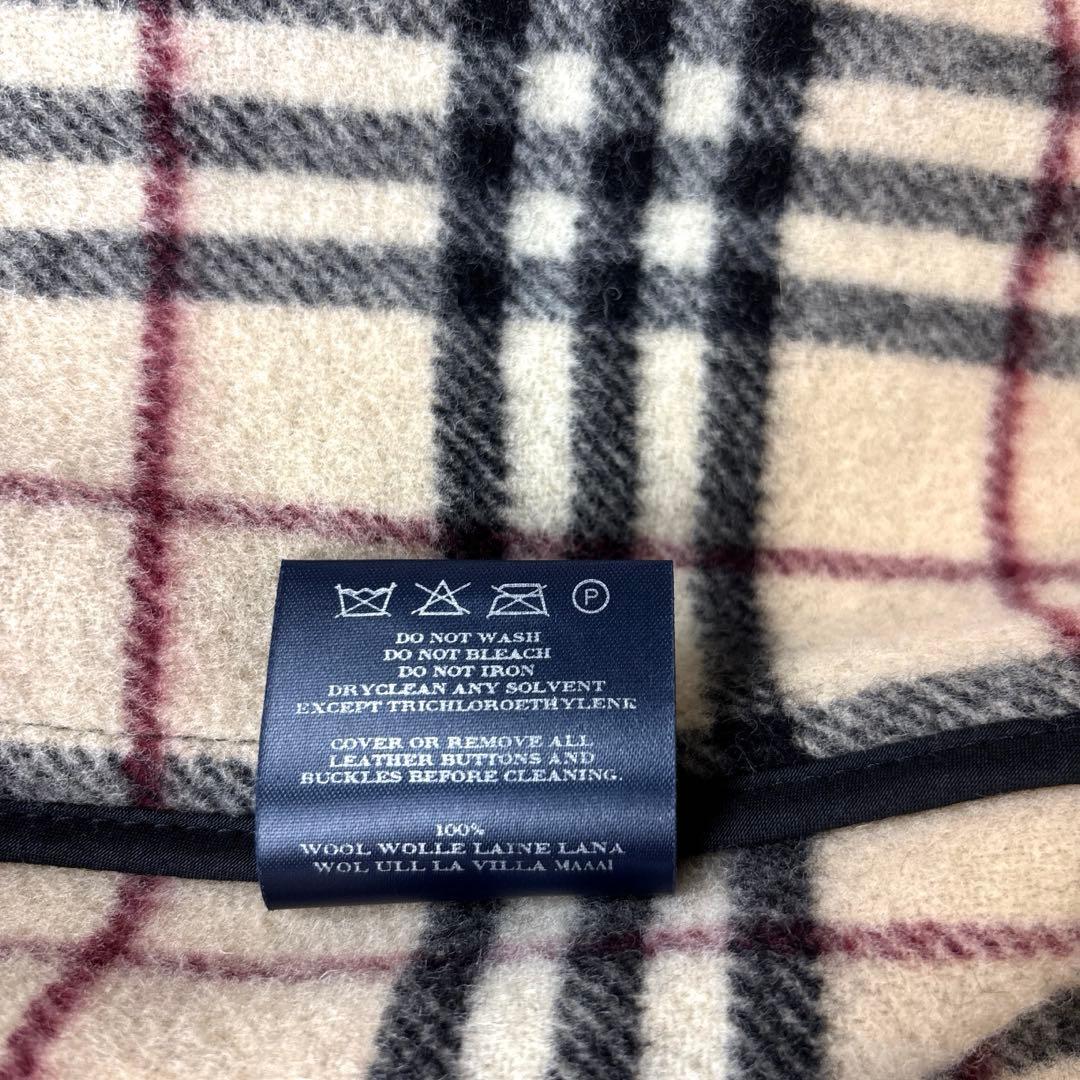 美品 バーバリー ロンドン ダッフルコート ノバチェック トグル 英国製 黒