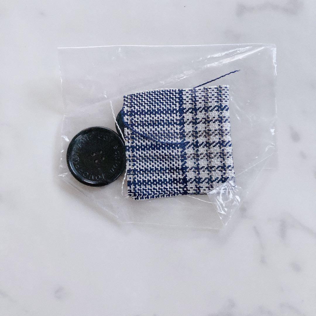 極美品　トゥモローランド　ブルーウィンドウペーン ダブルブレストジャケット