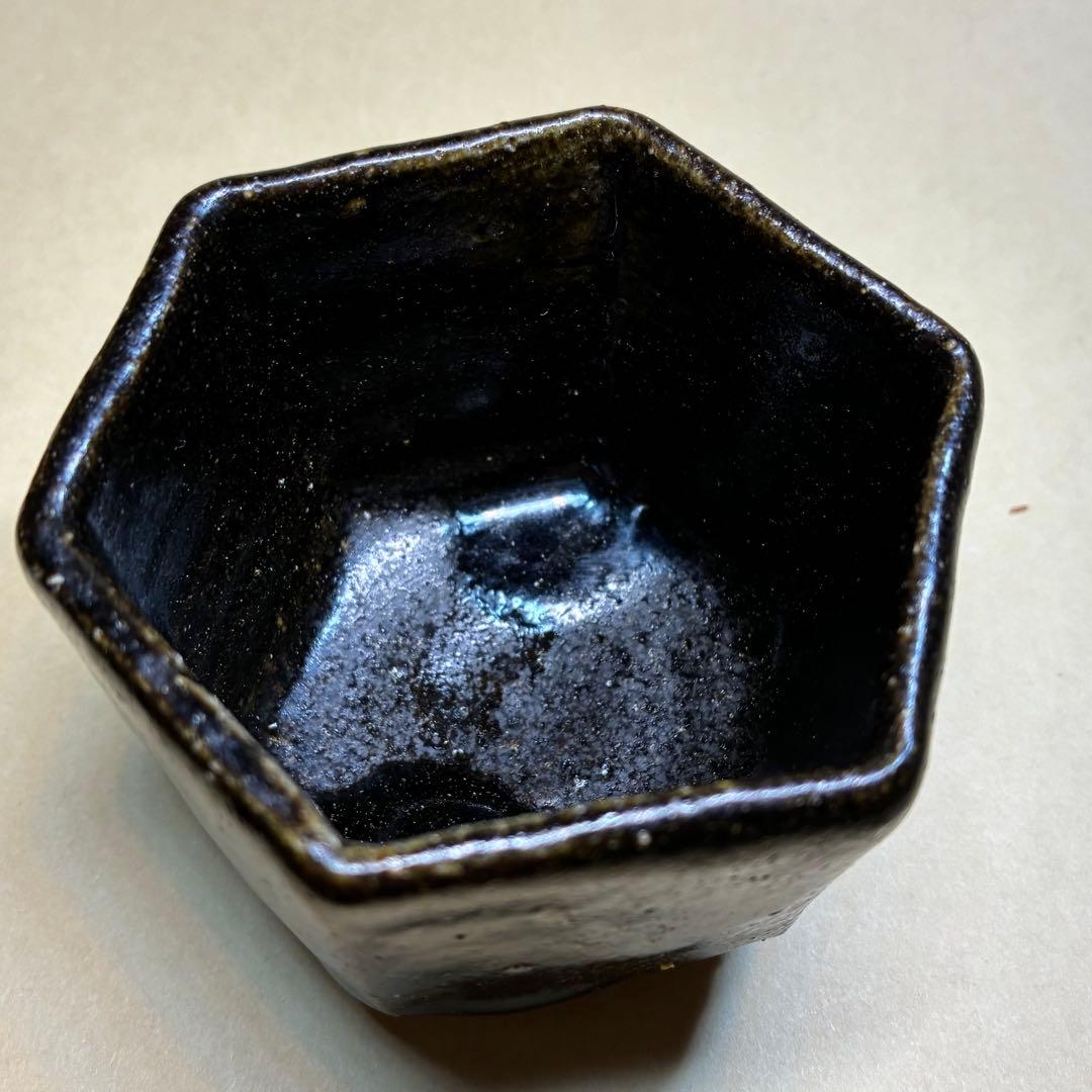 ぐい呑み 池西剛 朧月手六角盃 共箱