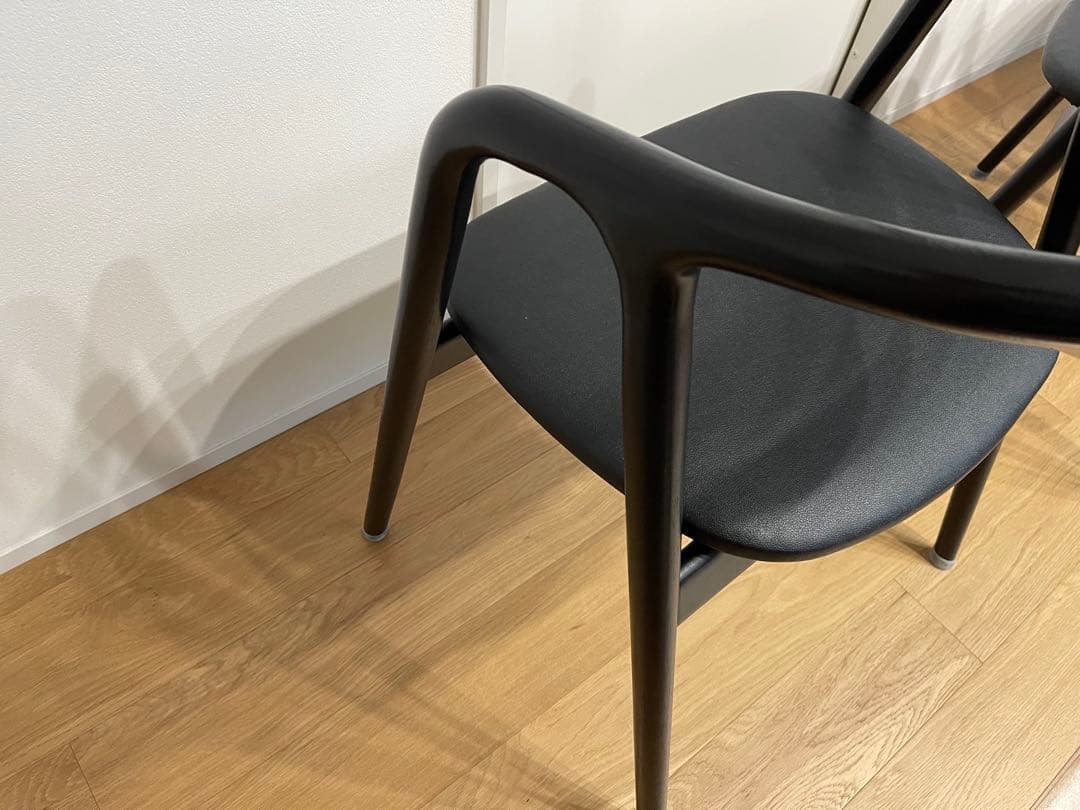 ダイニングチェア　椅子　黒　アームチェア 3脚セット　おしゃれ　曲がり木