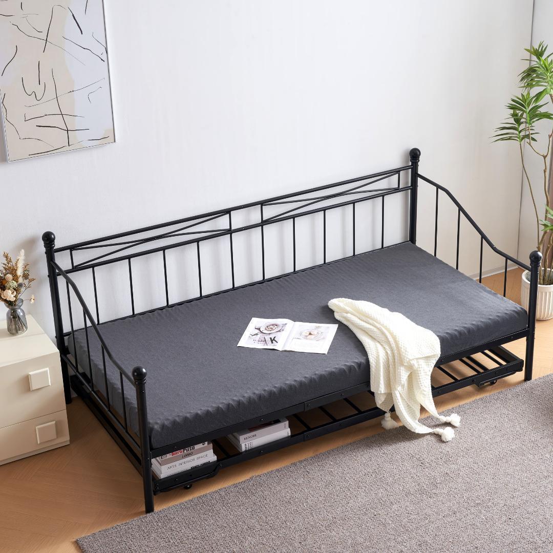 【新作】【ブラック】親子ベッド 二段ベッド パイプベッド 多段ベッド