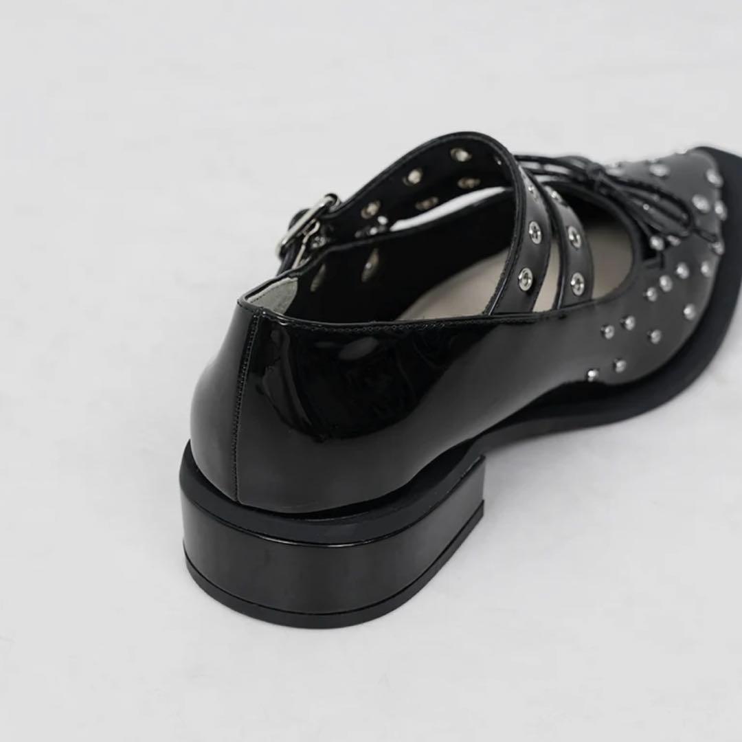 新品・箱付き♡Darich♡ダブルベルトフラットシューズ　Mサイズ