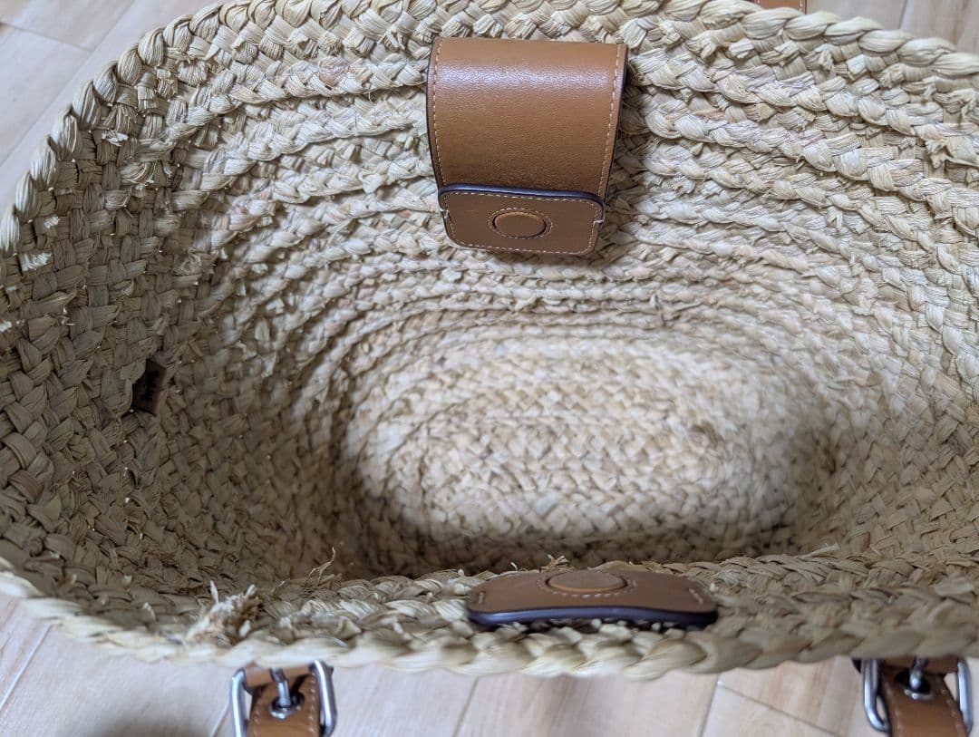 COACH　 トートバッグ かご　バッグ 　ベージュ